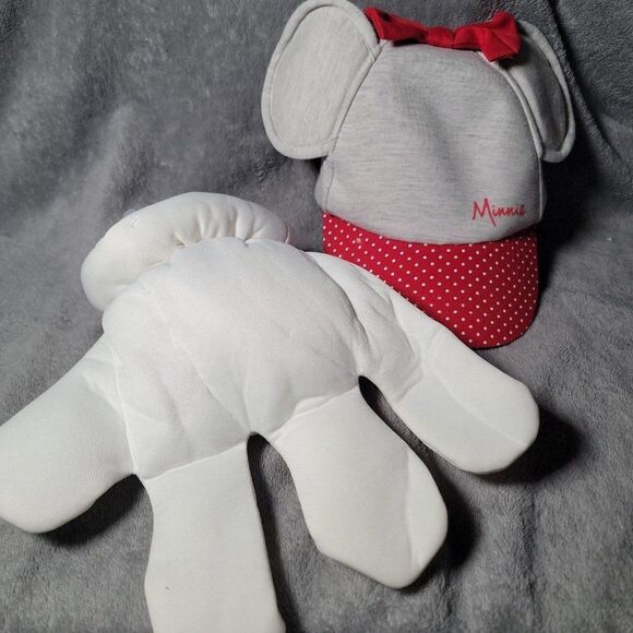 Disney Kids Multicolor Polka Dot Minnie Mouse Snapback Hat And Glove Set